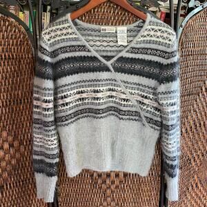 Size L//Vintage 90s Angora Lambswool Sweater